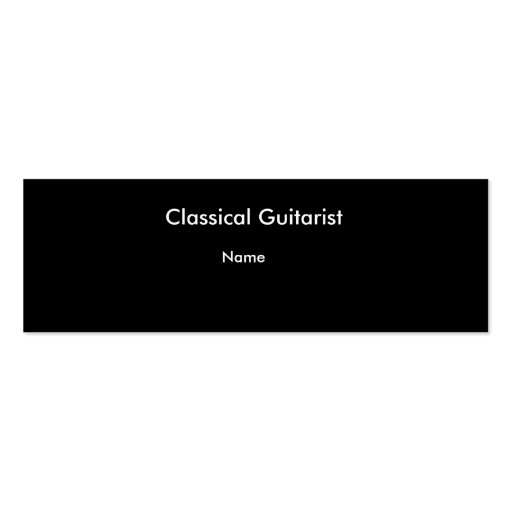 Classical Guitarist Business Card Templates (back side)