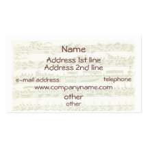 Classical Musician Business Card