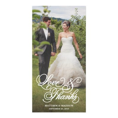 Classical Overlay | Wedding Thank You Photo Card