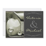 Classical Vintage Motor Wedding Custom Announcements