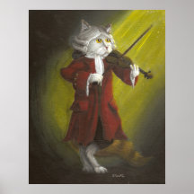 Classical Violinist Cat print