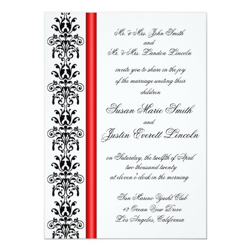 Classico Red 5x7 Invitation