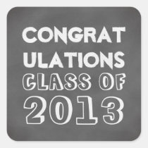 Classroom chalkboard graduation class of gift tag stickers