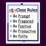Classroom Rules: 5 P's Poster