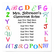 Classroom Rules by SRF posters