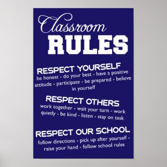 Classroom Rules Poster Posters