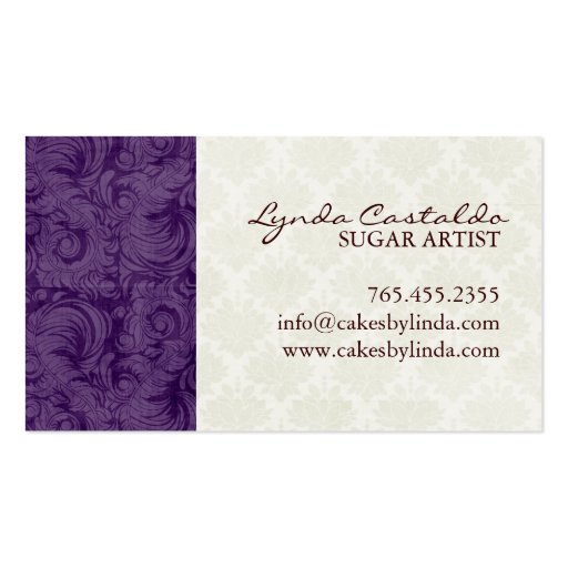 Classy and Elegant Bakery Business Cards (back side)