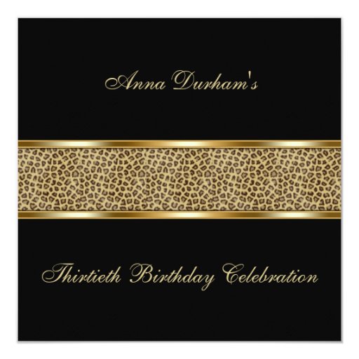 Classy Animal Print Invite [Leopard - Black]
