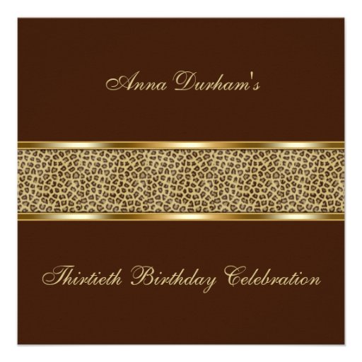 Classy Animal Print Invite [Leopard - Brown]