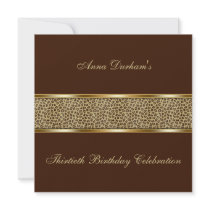 Classy Animal Print Invite [Leopard - Brown]