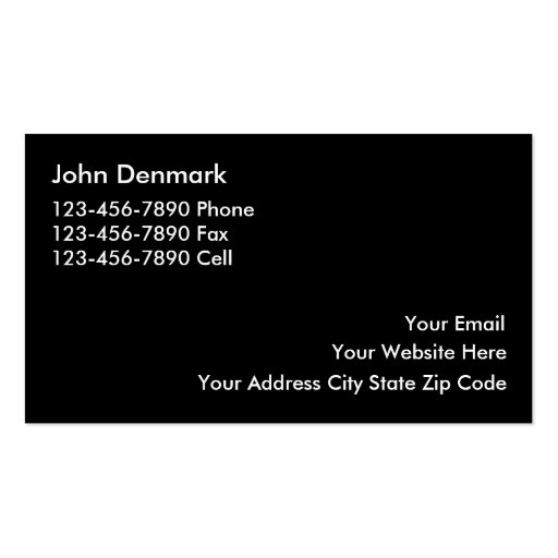 Classy Attorney Business Cards (back side)