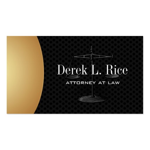 Classy Attorney Business Cards (front side)