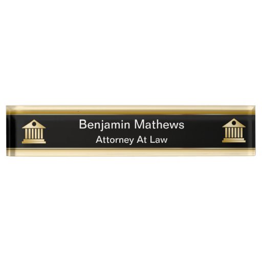 Classy Attorney Executive Desk Name Plates Zazzle