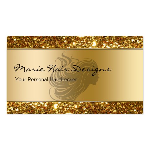 Classy Beauty Hairdresser Business Cards (front side)