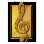 Classy Black and Gold Treble Clef Card