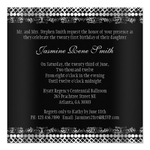 Classy Black and Silver Invite