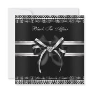 Classy Black and Silver Invite invitation