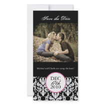 Classy Black and White Save the Date Photocard Photo Cards