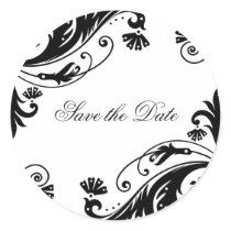 Classy Black and White Wedding Stickers by colourfuldesigns Classy Black and White Wedding Stickers