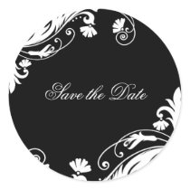 Classy Black and White Wedding Stickers by colourfuldesigns Classy Black and White Wedding Stickers