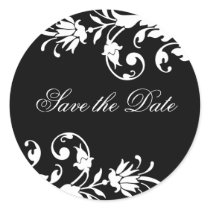 Classy Black and White Wedding Stickers