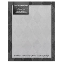 Classy Black Argyle Letterhead by cutencomfy Classy Black Argyle Letterhead