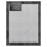 Classy Black Argyle Letterhead