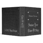 classy black leather year book binders