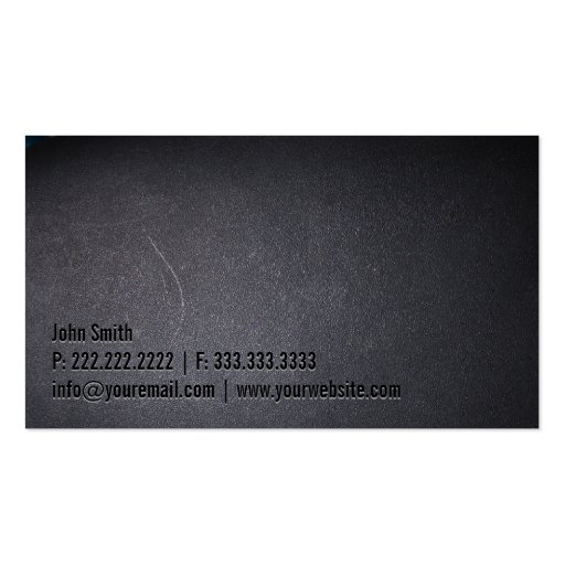 Classy Black Out Dark Business Card (back side)