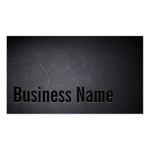 Classy Black Out Dark Business Card (front side)