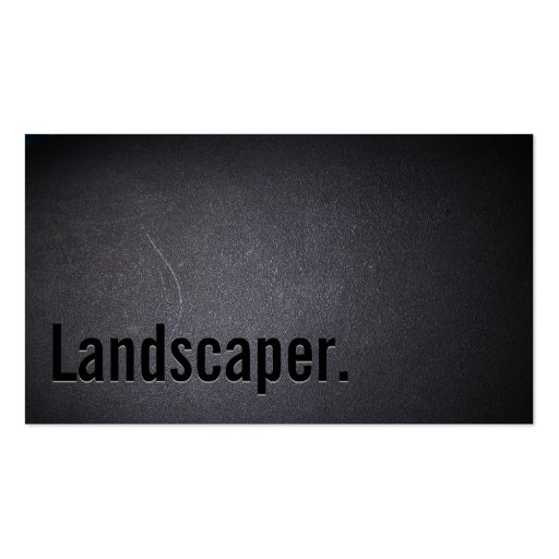 Classy Black Out Landscaping Business Card (front side)