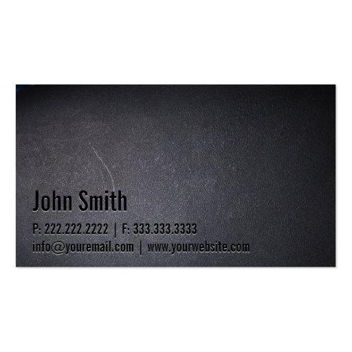 Classy Black Out Travel Adventure Business Card (back side)