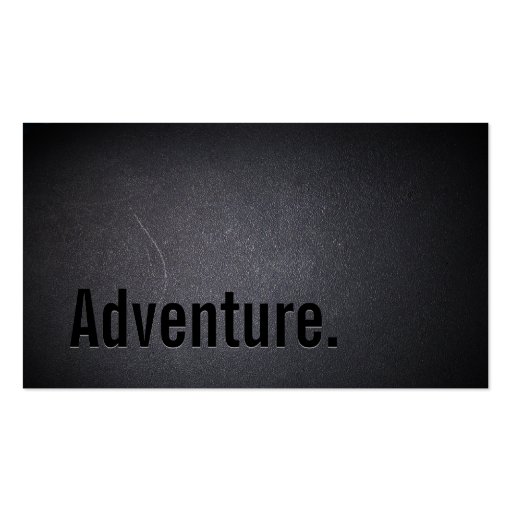 Classy Black Out Travel Adventure Business Card (front side)