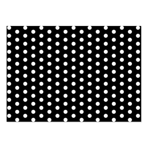 Classy Black Polka Dots Wedding Place Card Business Card Templates (back side)