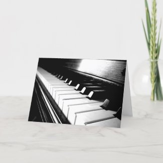 Classy Black & White Piano Photography card