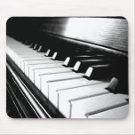 Classy Black & White Piano Photography Mousepad