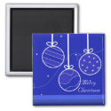 Classy Blue Christmas Decorations Magnets