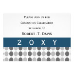 classy blue Graduation party Invitation invitations