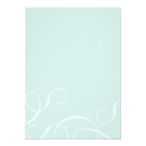 Classy Blue Green Bridal Shower Invitation