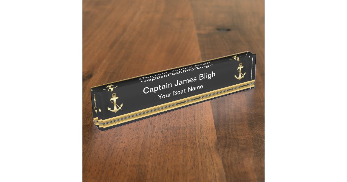 Classy Boat Captain Desk Name Plates Zazzle