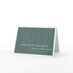 Classy border green congratulation achievement cards