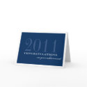 Classy border navy blue congratulation achievement card