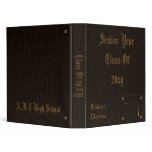 classy brown leather year book binder
