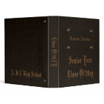 classy brown leather year book vinyl binder