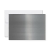 Classy Brushed Metal Textured Custom Announcements