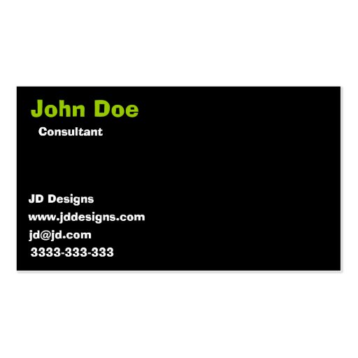 Classy businesscards business card template (back side)