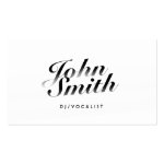 Classy Calligraphic DJ Music Business Card