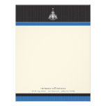 Classy Chandelier Custom Flat Note Cards (blue) Personalized Invitation