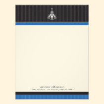 Classy Chandelier Custom Flat Note Cards (blue) invitations