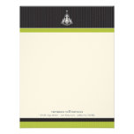 Classy Chandelier Custom Flat Note Cards (lime) Invitation